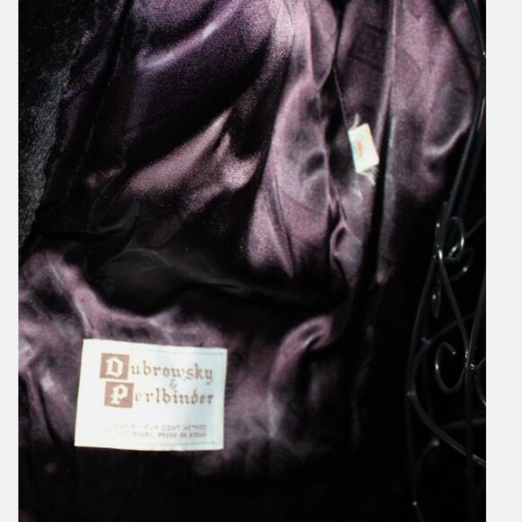 Vintage Faux Fur Coat Dark Brown M 8 Made in USA Dubrowski & Perlbinder - Picture 4 of 10